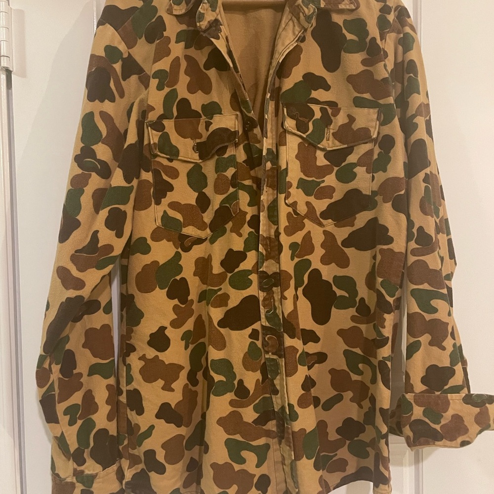 Camouflage Button-Up Jacket duxbak brand